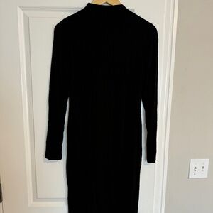 Fitted black dress, mock turtle neck, size small